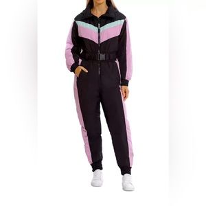 Avec Les Filles Color Blocked Hooded Ski Suit size M